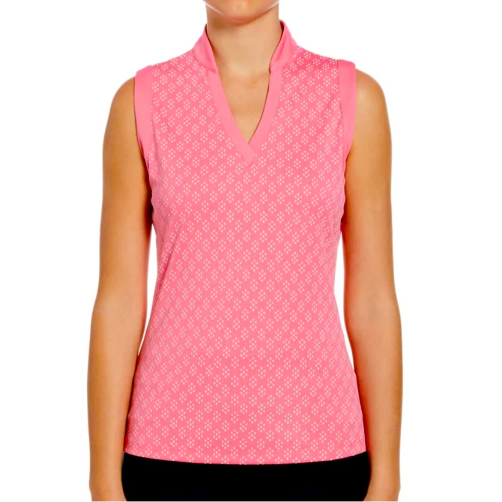 PGA Tour Women's Golf top Geo pink medium